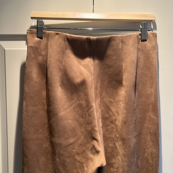 Camel faux suede cigarette pants - Picture 4 of 5